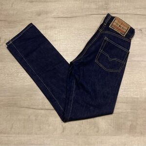 Diesel Jeans 26 Button Fly Fellow Straight Leg Blue Dark Wash Italy Women’s